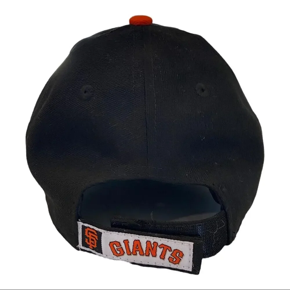 New Era SF San Francisco Giants Black And Orange Adjustable Baseball Hat Cap